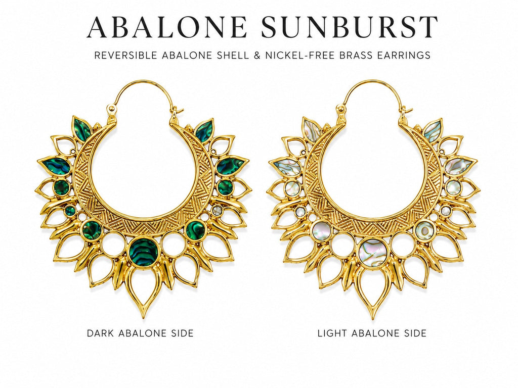 Abalone Sunburst Earrings