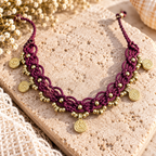 Burgundy Anklet