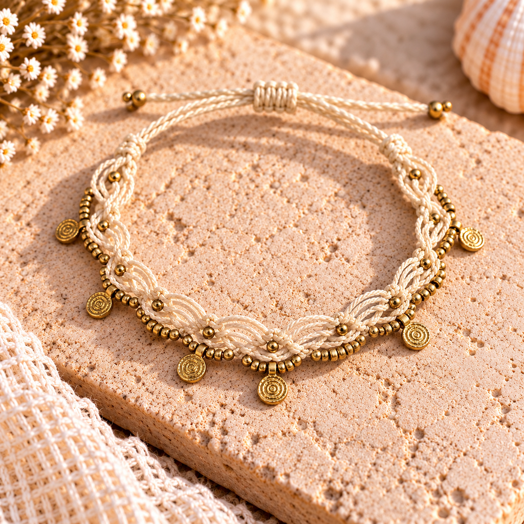 Creme Anklet