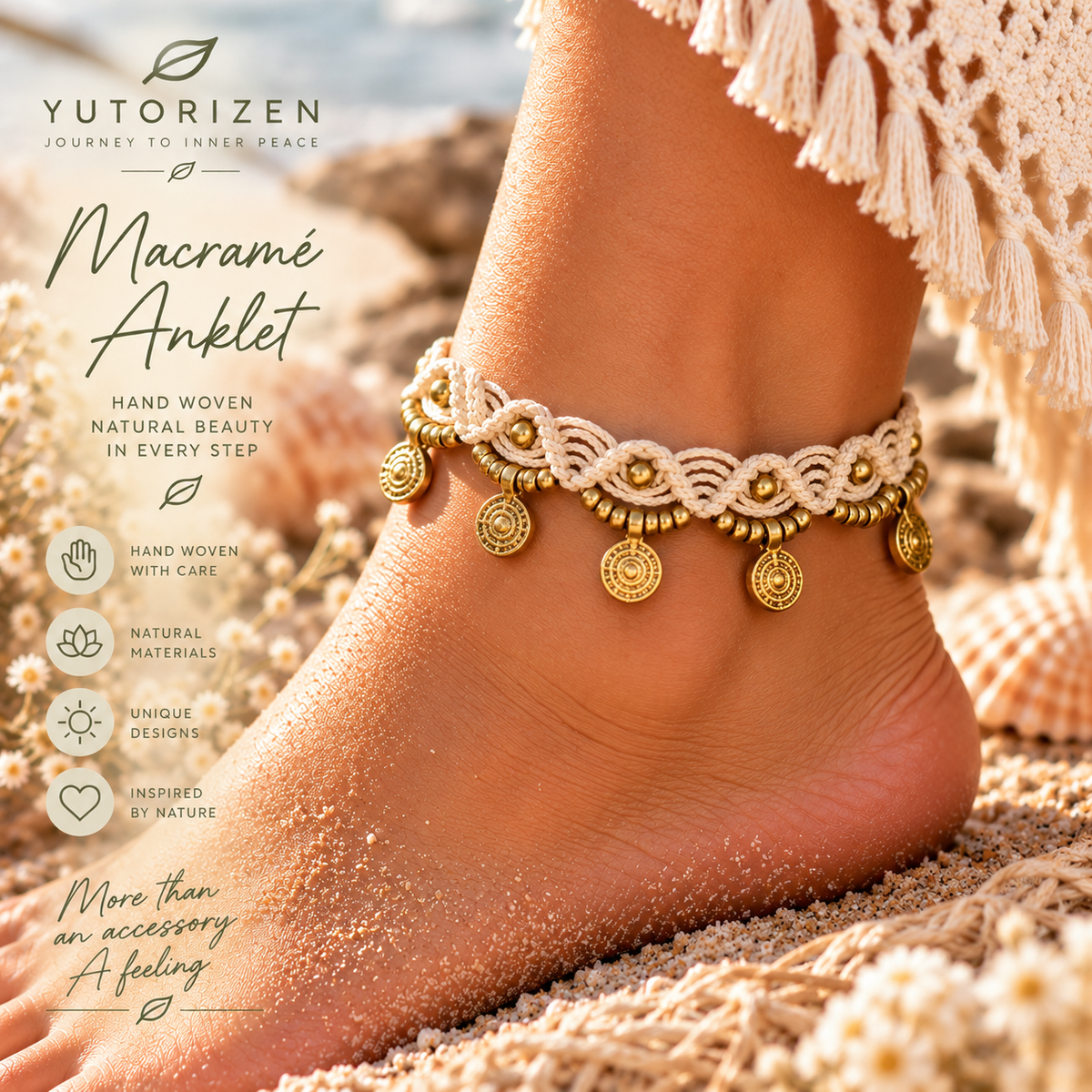 Creme Anklet