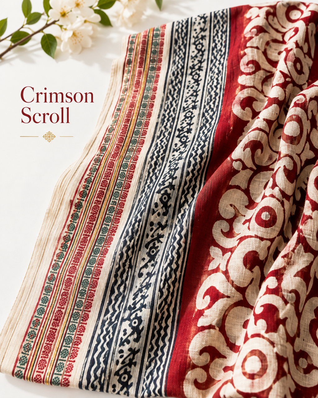 Crimson Scroll Scarf