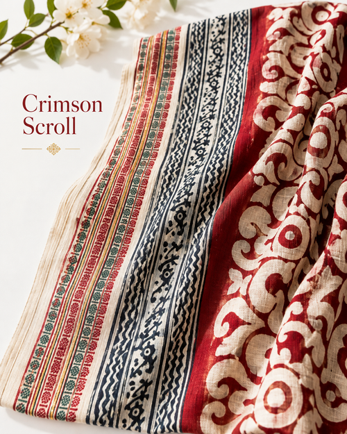 Crimson Scroll Scarf