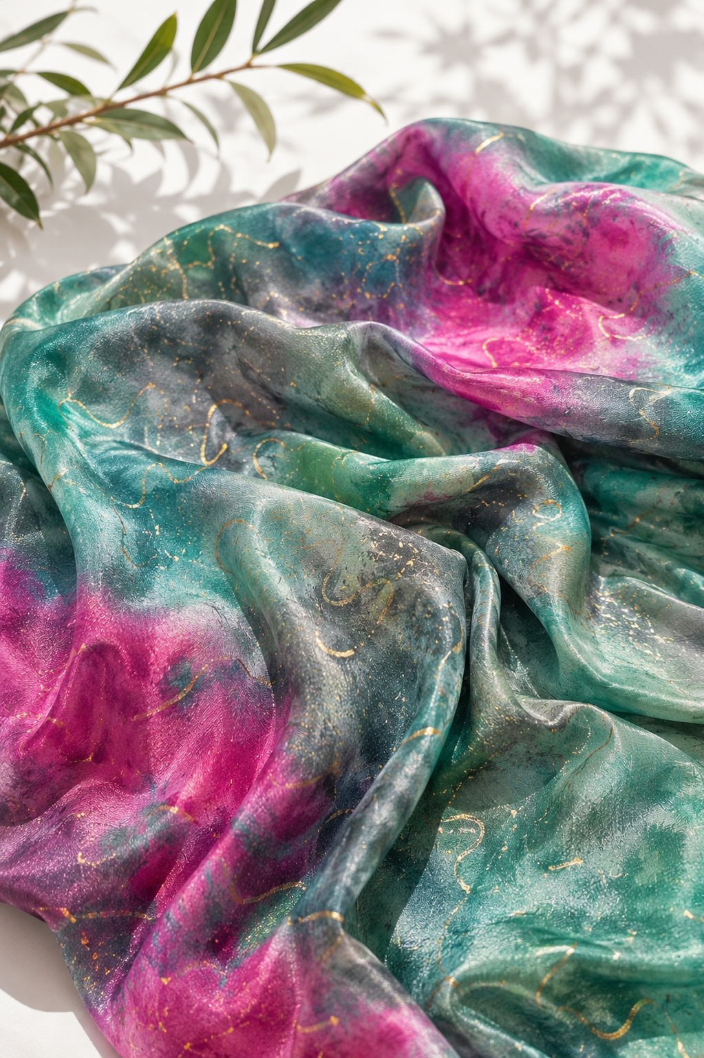 Dusky Greens Silk Dress