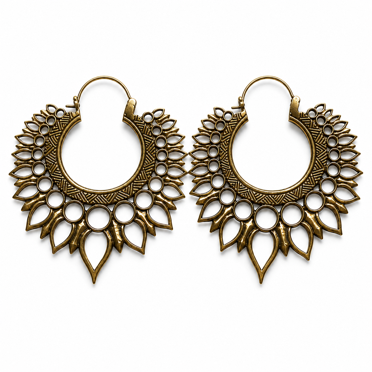 Golden Lotus Earrings