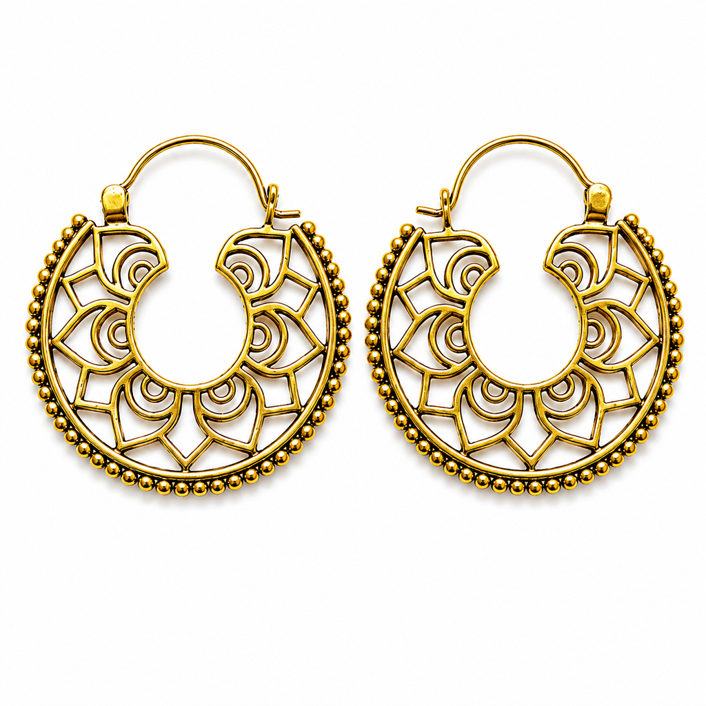 Mandala Rose Earrings