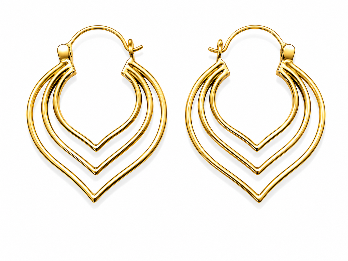 Three Hearts Earrings