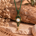 Moonstone Macrame Necklace