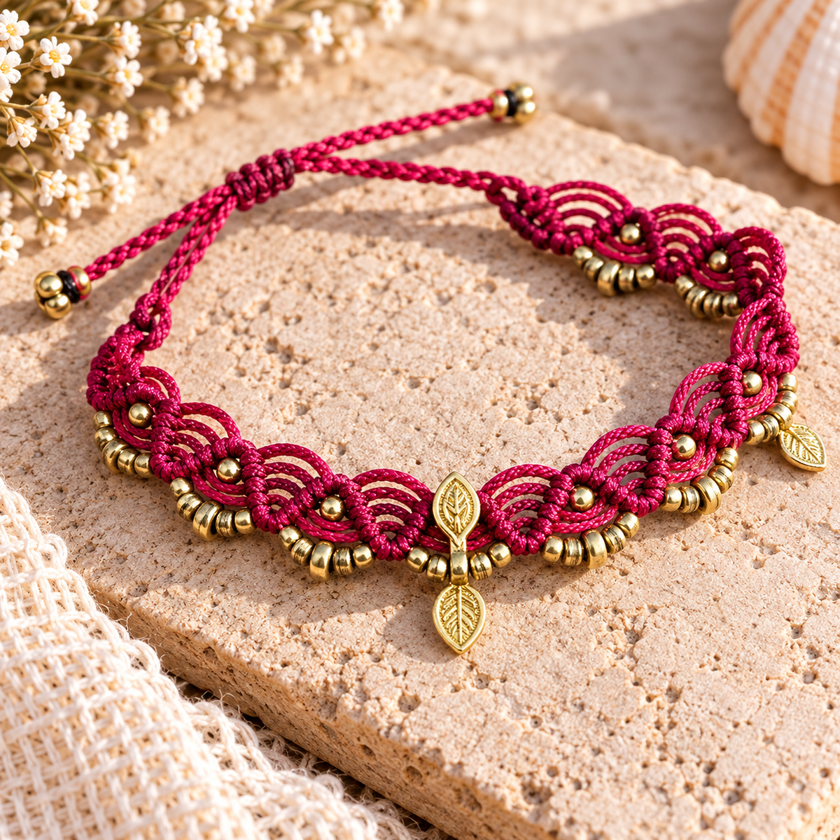Fuchsia Anklet