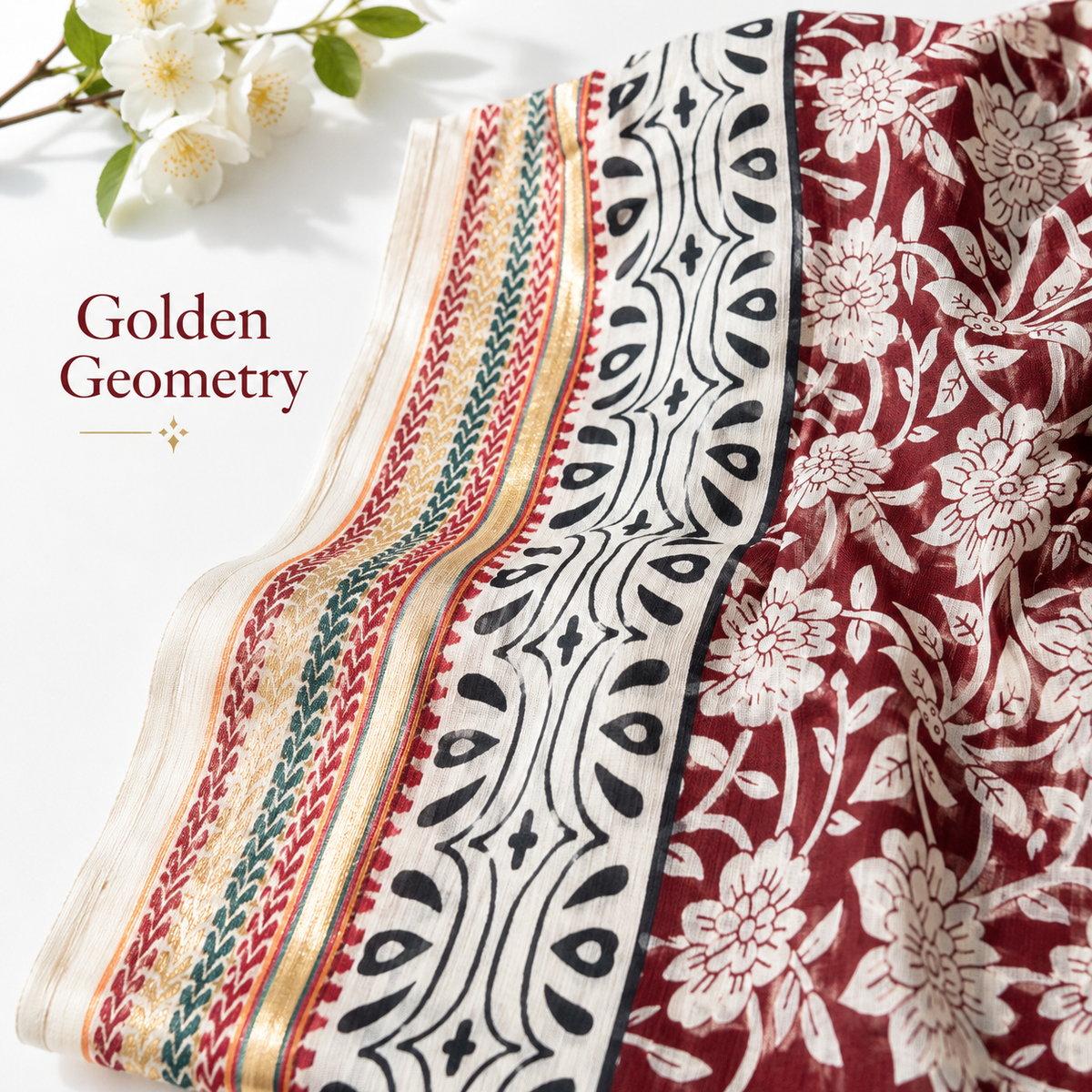 Golden Geometry Scarf