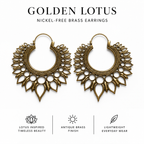Golden Lotus Earrings