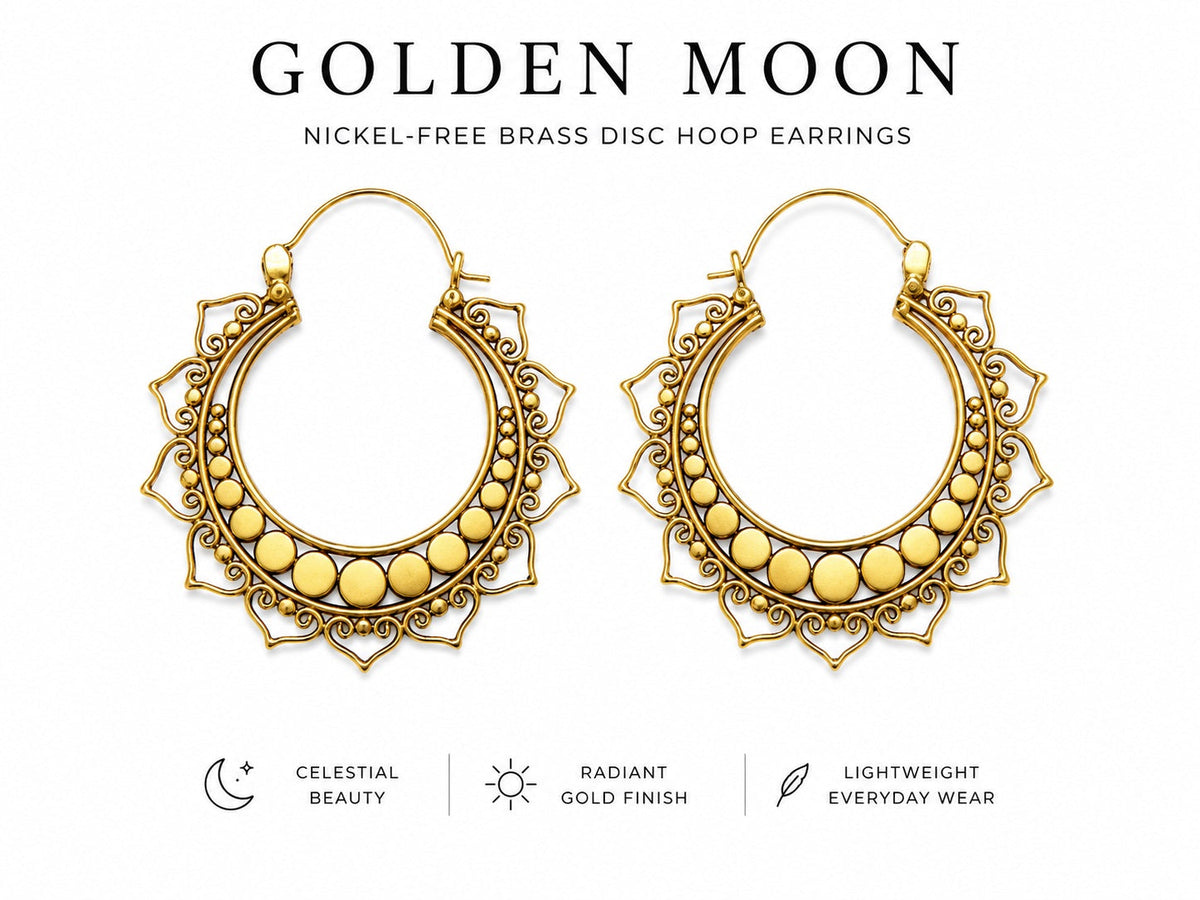 Golden Moon Earrings