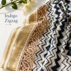 Indigo Zigzag Scarf