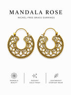 Mandala Rose Earrings