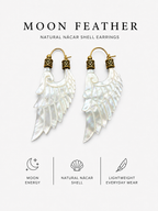 Moon Feather Earrings