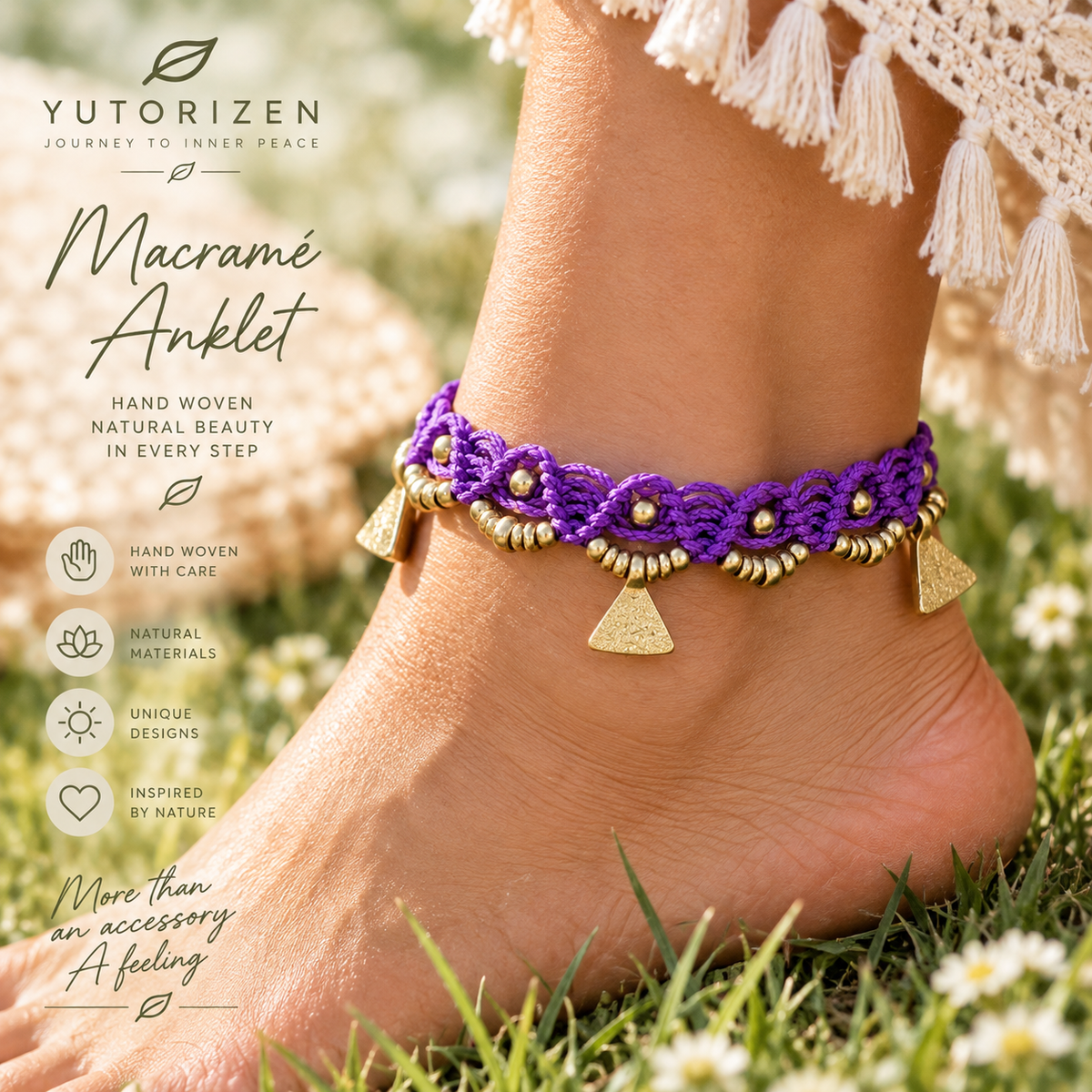 Purple Anklet
