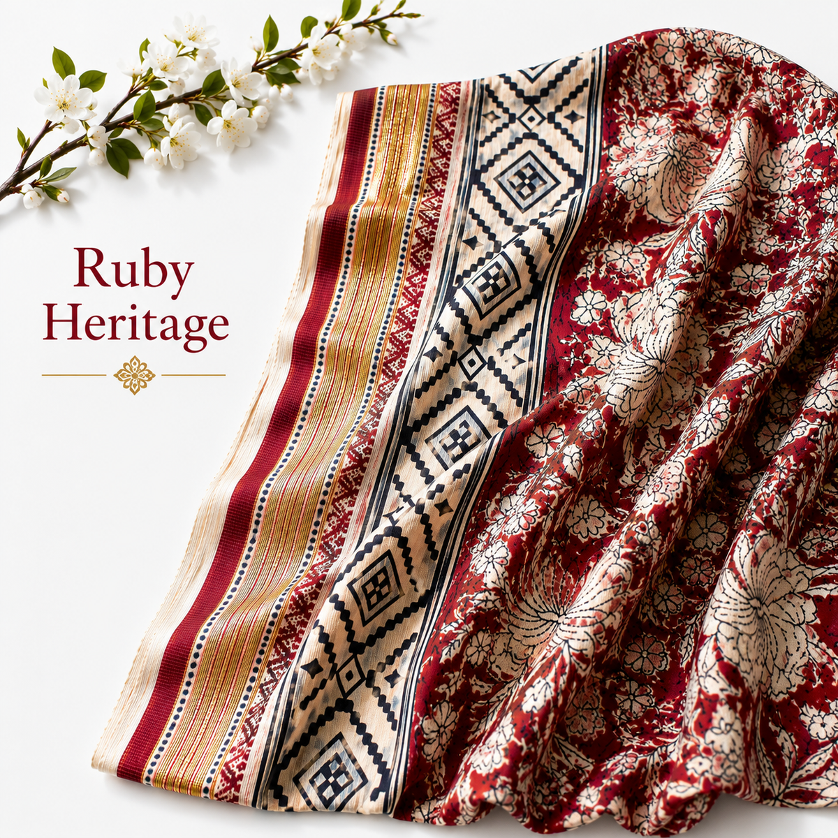 Ruby Heritage Scarf