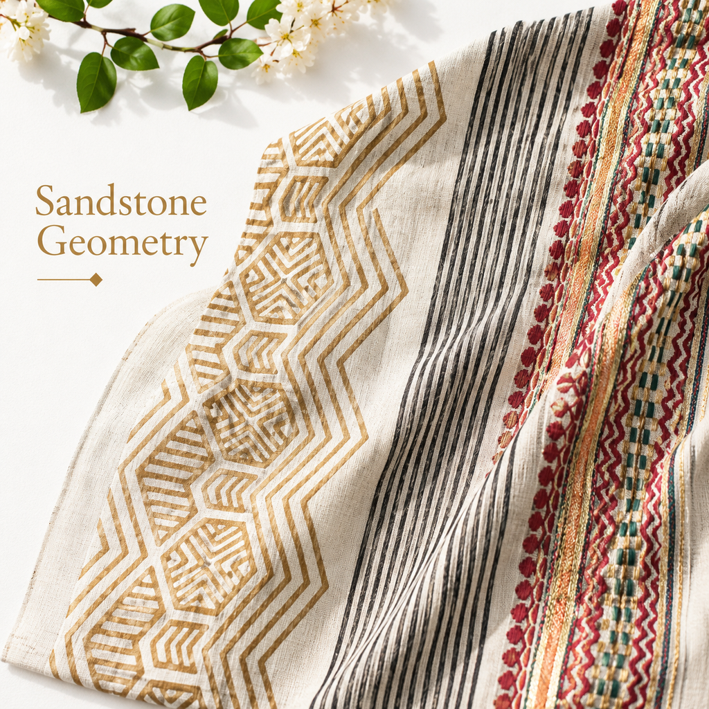 Sandstone Geometry Scarf