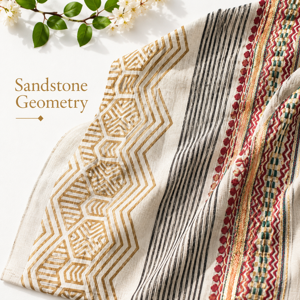 Sandstone Geometry Scarf
