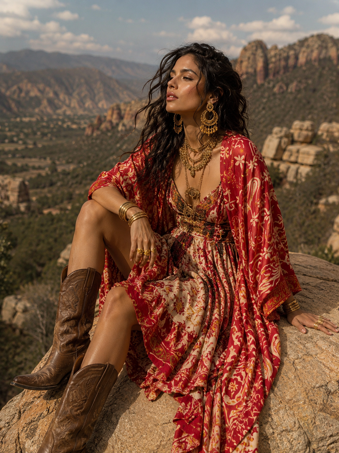 Scarlet Bloom Kimono