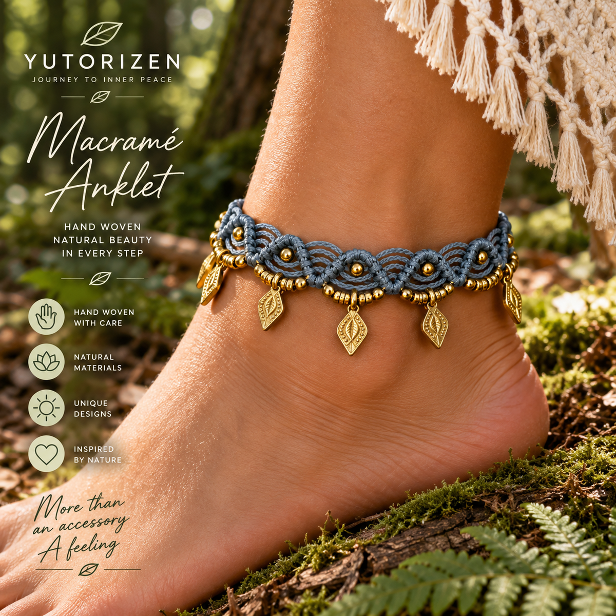 Slate Blue Anklet