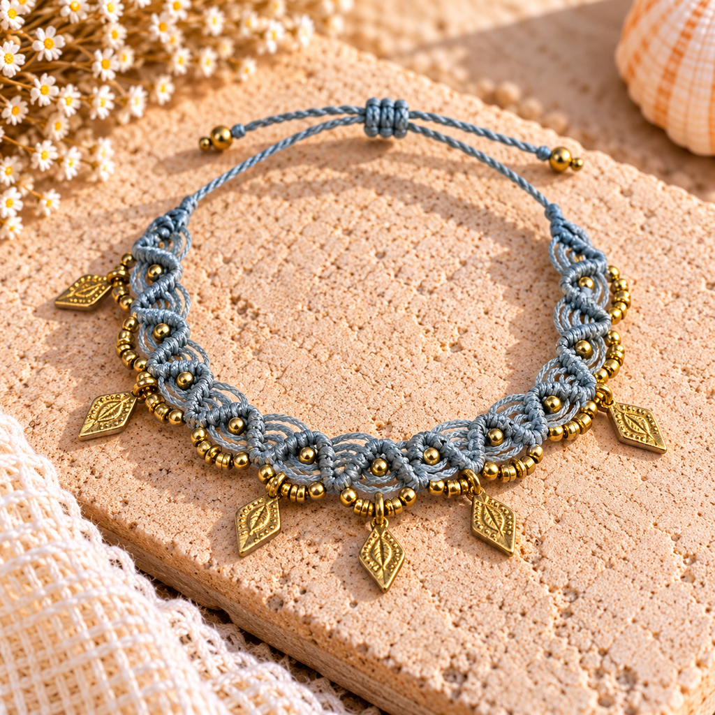 Slate Blue Anklet