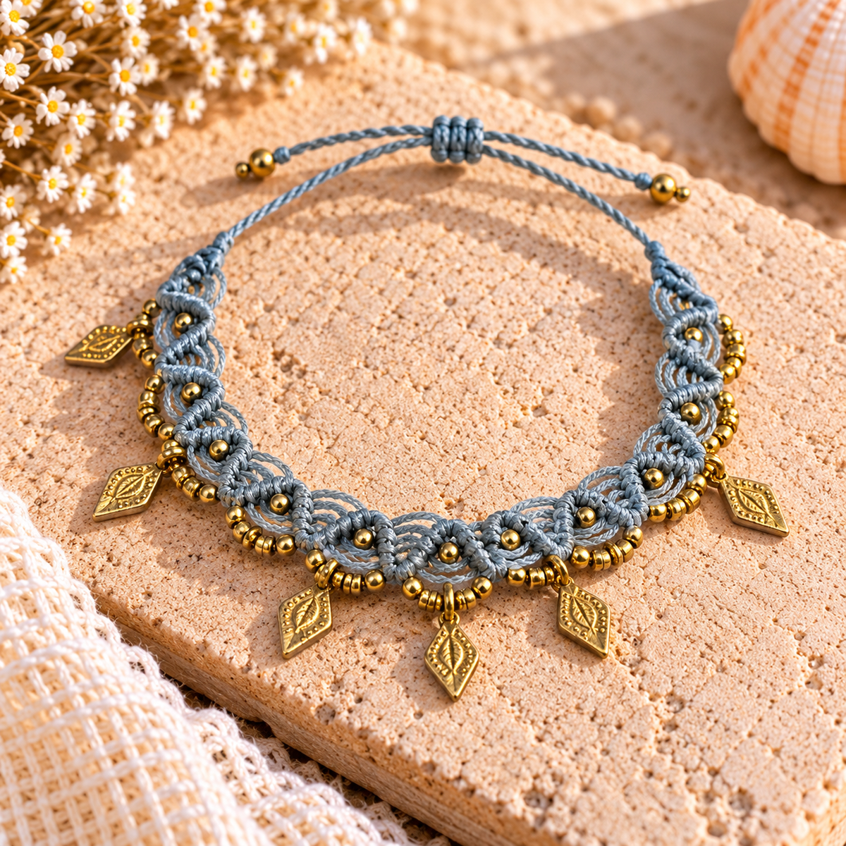 Slate Blue Anklet