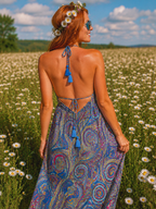 Sunlit Meadows Silk Dress