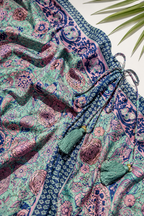 Sunlit Mediterranean Silk Dress
