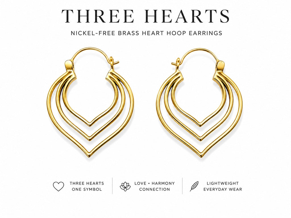 Three Hearts Earrings