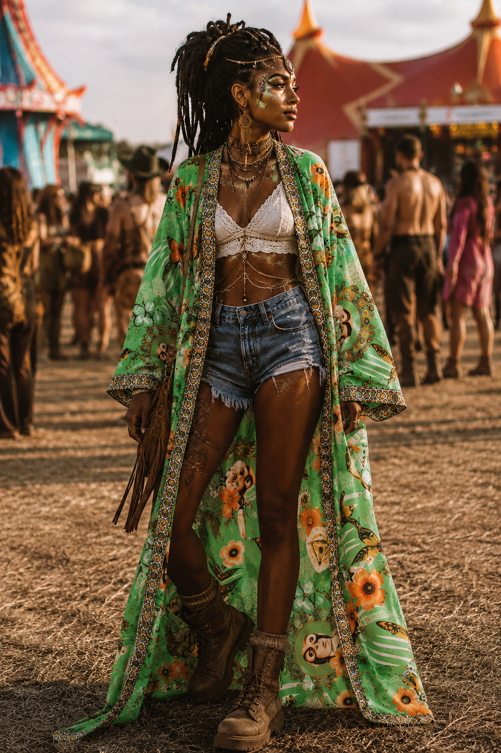 Green Butterfly kimono