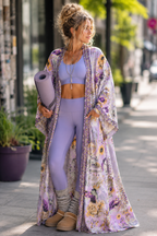 Lavender Butterfly Kimono