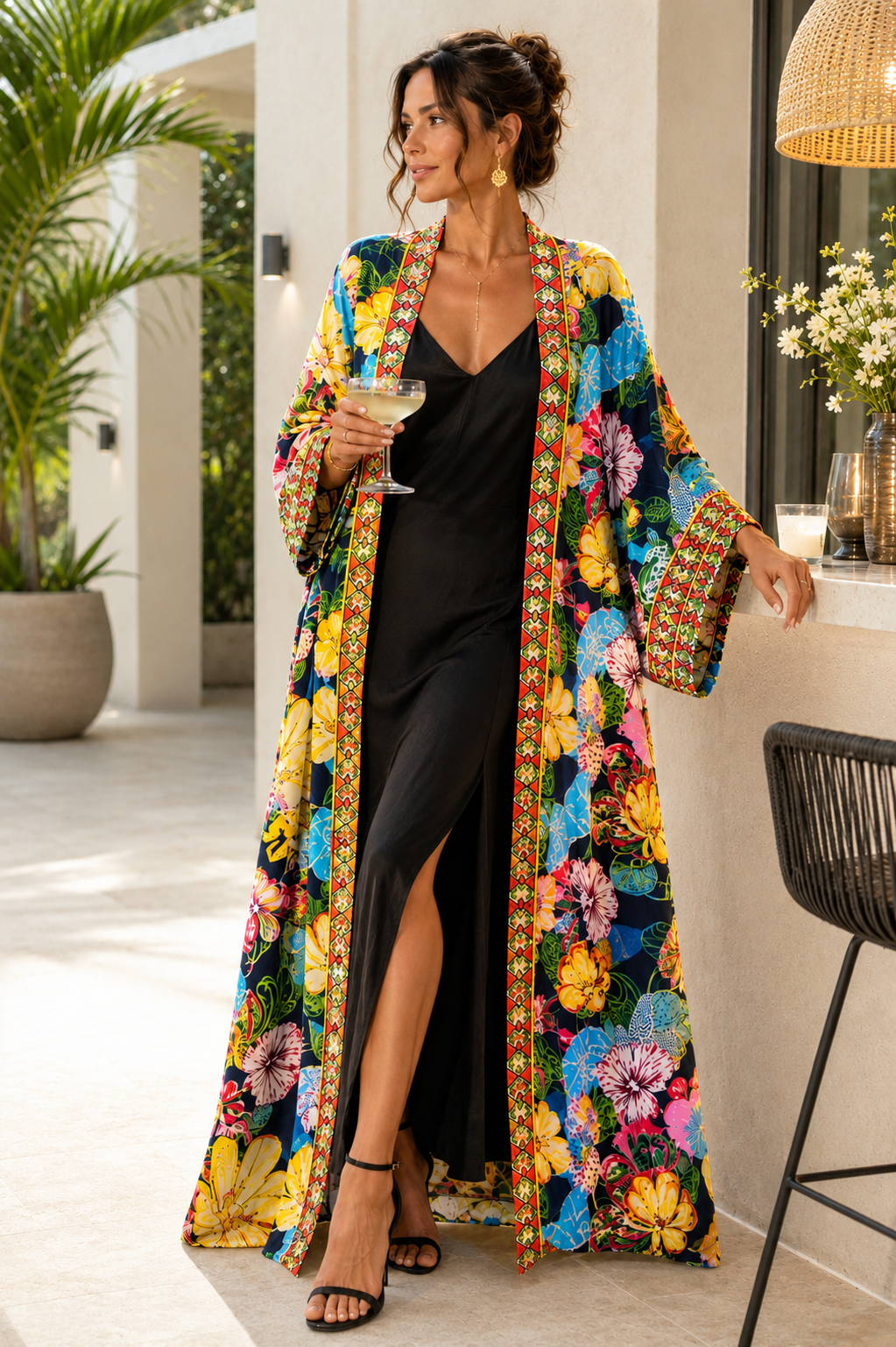 Tropical Flow Kimono