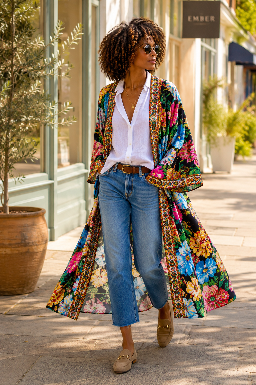 Tropical Flow Kimono