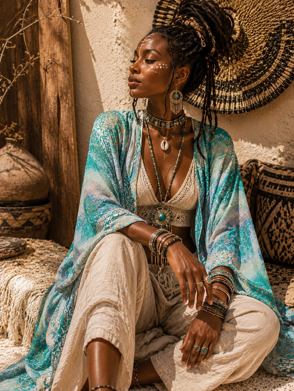 Turquoise Moon Kimono