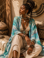 Turquoise Moon Kimono